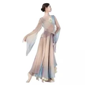 한국무용 의상 한복 드레스 쉬폰 풀치마 한국무용의상 공연