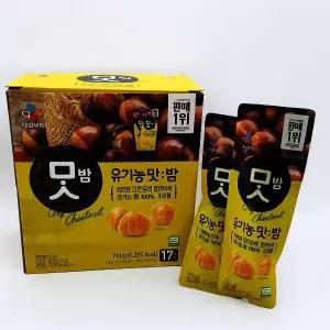 씨제이 유기농 맛밤 714g(42gx17개입) 간식대용량 집간식대용량 학교간식 유기농간식