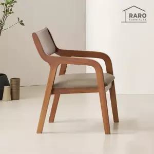 [무료배송] 라로퍼니처 라인 참죽나무 원목 식탁 의자 카페 인테리어 체어 1+1