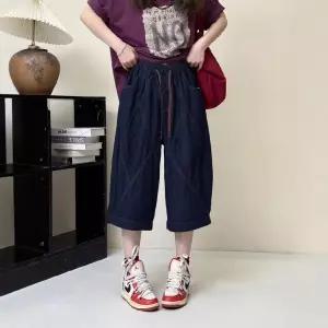 여름 밴딩 청바지 밑단 스트레이트 여자청바지 7부 원템2