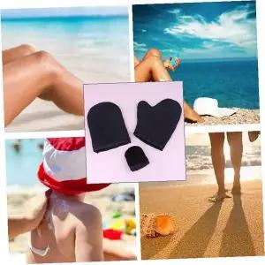 셀프태닝 전용 벨벳 장갑 바디 도포용 메이크업 클리닝 미트 여름 피부관리 해변