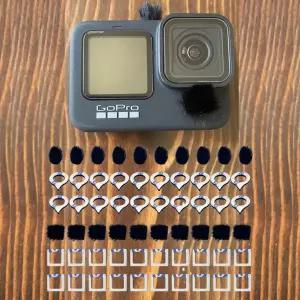 죽은 고양이 모피 윈드 스크린 머플러 커버 팝 필터 고 프로 HERO 9 10 11 용 마이크로 머프 마이크 앞유리