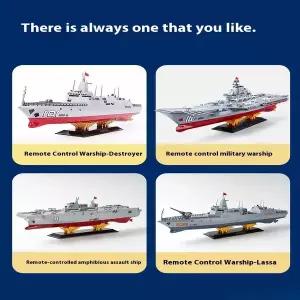 생활 수집품 60CM 대형 전동 무선 조종 군함 잠수함 여름 물놀이 장난감 어린이용 장거리 선박 선물