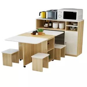 주방 밥솥 수납선반 이동식 확장형 다용도 식탁 정리대