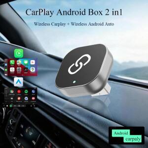 2in1 유선-무선 CarPlay 안드로이드 호환 오토 어댑터 USB 동글 플러그 앤 플레이 자동차 차량용 호환 스마