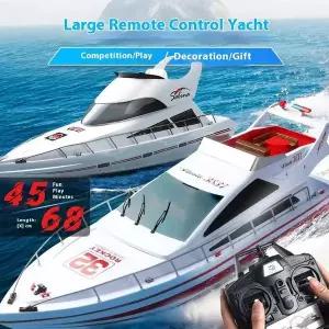 생활 수집품 고속 RC 보트 전동 장난감 사실적인 레이싱 요트 빠른 모델 14세 이상용 원격 조종