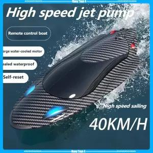 생활 수집품 Feiyu Fy011 2.4g 고속 선박 터보 제트 보트 풀 스케일 RC 모델 성인용 장난감 선물