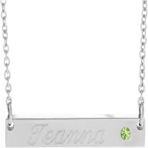 맞춤형 이름 ID 플레이트 탄생석 목걸이 316 스테인리스 스틸 주문 글꼴 스타일 및 유형 선택 가능