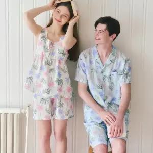 [롯데백화점]비너스 (커플속옷)야자수 나염 반바지VEPS112MVEPS113W