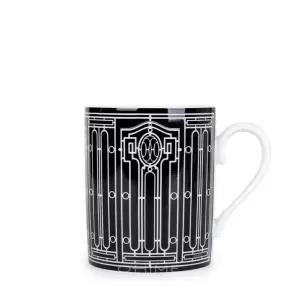 에르메스 테이블웨어 머그컵 H데코 블랙/화이트