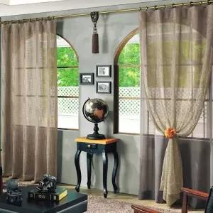 TBZ 샤르망A 고급 커튼 골드브라운 225x230 2장 국내생산