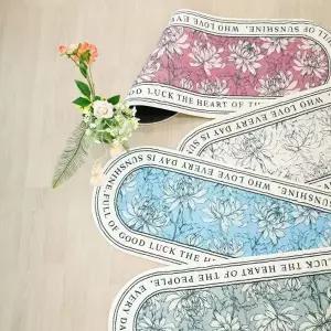 TBZ 더크린 북유럽감성 발매트 정원 타원형 그린