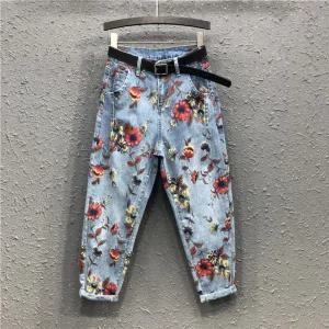 레트로 여성 패턴 민트그린 데님팬츠 드레스 복고 스웨터