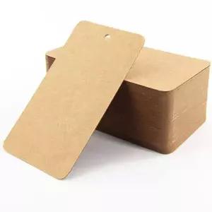 의류 종이택 포장택 라벨택 크라프트 4X9cm 100P