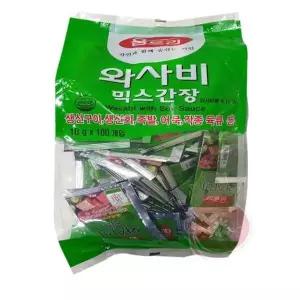 [셀러허브](BOX단위판매) 움트리 1회용 와사비믹스간장 10g 100입6봉 (S48362114)