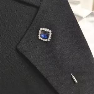 브로치 남성 정장 큐빅 카라핀 셔츠핀