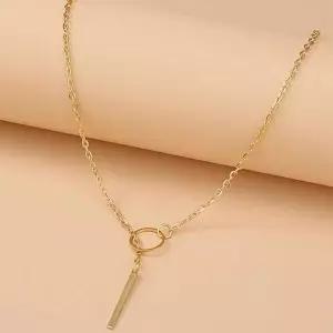 드롭 Y목걸이 긴 사슬 목걸이 볼 체인 Y형 레이어드