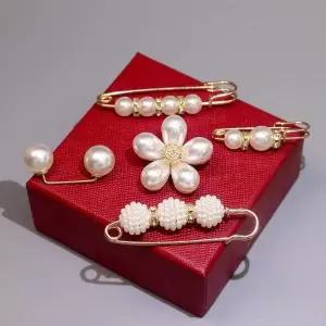 브로치 진주 세트 패션 핀 스타일 의류 장식