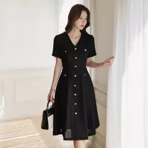 XXL까지) 오코담 클래식 트위드 플레어 원피스 하객룩 오피스룩 모임룩 격식룩 빅사이즈