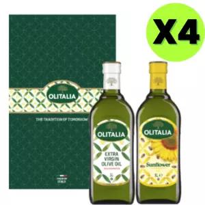 올리타리아 올리브유 1L + 해바라기유 1L 선물세트 X4