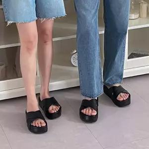 [옷자락]남자 여자 데일리 플랫폼 커플 푹신 샌들