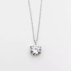 [오팔하우스]오팔하우스925Silver 2캐럿 모이사나이트 목걸이 OPQUN5011