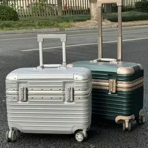 18인치 알루미늄 여행가방 수하물 상부 은색 기내용 오픈 프레임