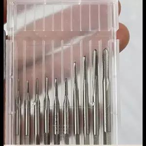 호환  10pcs 마이크로 나사 탭 M1-M3.5 시계 및 시계 태핑 조합 장비 도구 세트