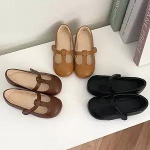 선물 여아 스트랩 슈즈 발이편한 데일리 라운드 플랫슈즈