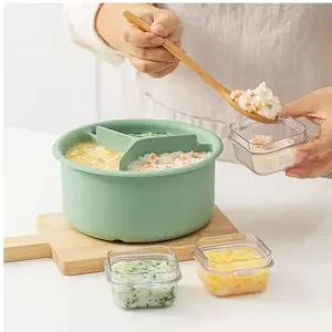 에디슨 실리콘 전자레인지 이유식 찜기 3칸막이 이유식 조리기구