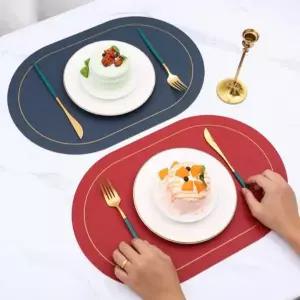 타원형 디자인 컬러풀 고급 식탁 인테리어 매트