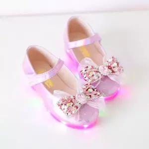 국내생산 여아 홀로그램 LED 라이팅 공주 구두 ( 150-190)