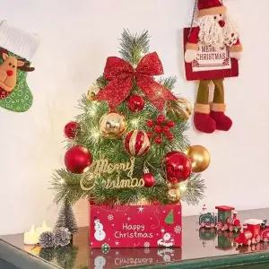 [RIZPICK]뉴리얼 크리스마스트리 세트 미니트리풀세트(40cm) 솔잎혼합트리