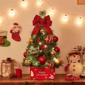 [RIZPICK]뉴리얼 솔잎 혼합 소형트리 풀세트(전구포함)60cm 솔잎혼합트리