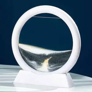 [RIZPICK]모래 아트 액자 화이트 블랙 거실 디자인소품 탁상용