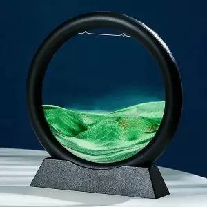 [RIZPICK]모래 아트 액자 블랙 그린 조형물 탁상용 샌드