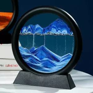 [RIZPICK]모래 아트 액자 블랙 블루 인테리어장식 거실 탁상용