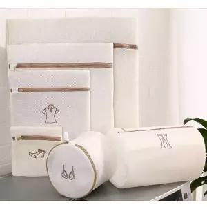 세탁 빨래 속옷 양말 가드 촘촘 매쉬 자수 빨래망 세탁망 세트 6P