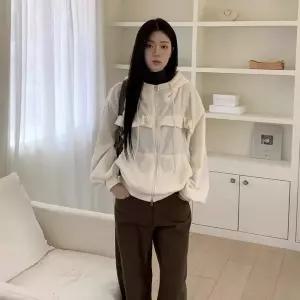 [신세계라이브쇼핑][옷자락] 여자 루즈핏 프릴 기모 투웨이 후드 집업