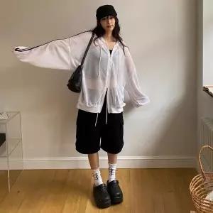 [신세계라이브쇼핑][옷자락] 여자 시스루 니트 루즈핏 투웨이 후드 집업