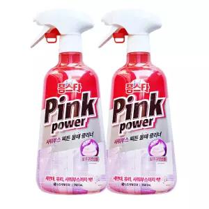 엘지 홈스타 핑크파워 샤워부스 찌든 물때 클리너 세정제 750ml 2개 욕실 찌든때