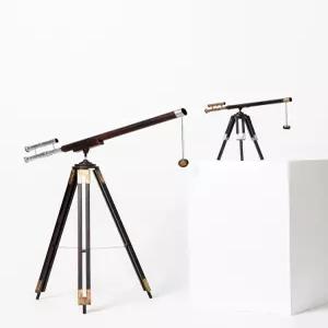 레트로 삼각대 망원경 황동 모형 뮤지컬 인테리어 고배율 단망경 지지대