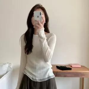 [신세계라이브쇼핑][옷자락] 여자 봄가을 데일리 시스루 레이어드 긴팔 니트