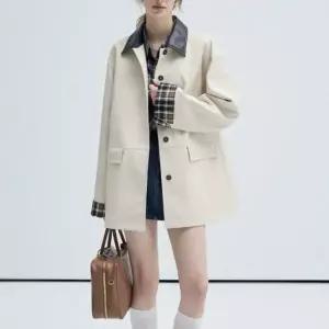 여자 빅사이즈 레더카라 트렌치 SS 박시핏 자켓