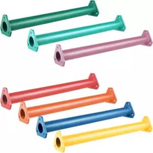 16인치 7색 스틸 몽키 바 사다리 링 세트 뒷마당 놀이터 및 실내외 클라이밍 키트(7팩)