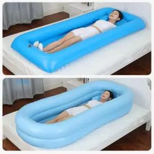 에어튜브 욕조 간이샤워 전동펌프 침대형 목욕탱크 단층형 베드