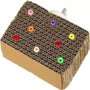 슈퍼 버드 크리에이션 SB1216 골판지 간식 블록 - 작은 새를 위한 인터랙티브 씹기 및 먹이 찾기 앵무새