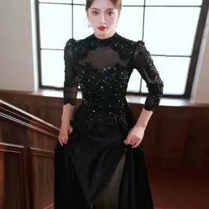 성악드레스 연주 악기 공연 합창 파티 이브닝 성악 블랙