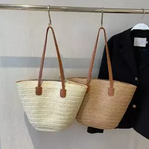라탄 숄더백 밀짚 여름 가방 비치백