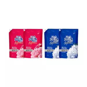 피죤 고농축 시그니처 섬유유연제 리필, 1.6L, 플라워페스티벌, 2개 + 아이스플라워, 2개